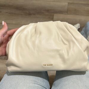 Ted Baker Ivory Gathered Clutch